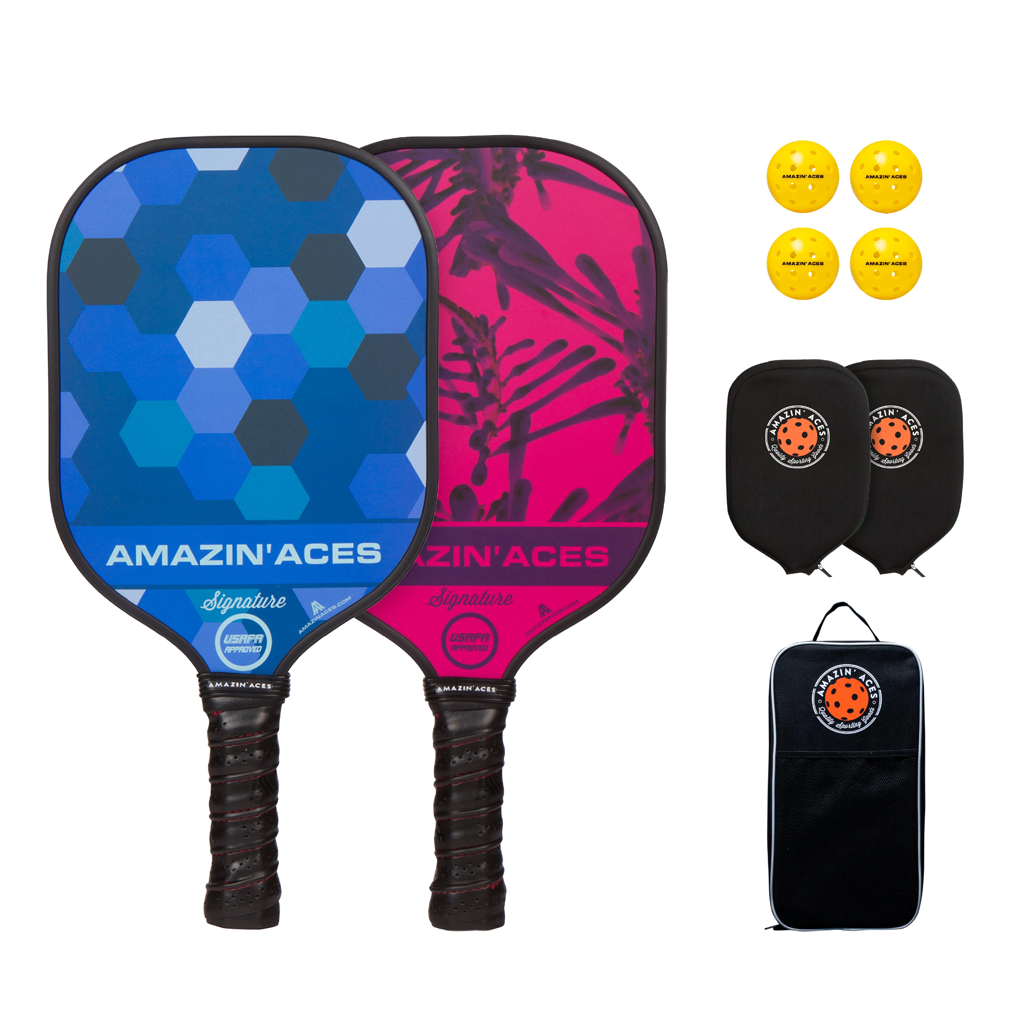 Amazin' 2024 Aces Pickleball Paddles - Pickleball Set - USAPA-Approved